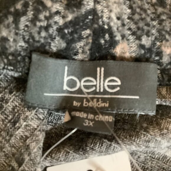 Belle By Belldini Size 3X Thin Sweater Brushed Hacci Leopard Print Sweater. New - Picture 8 of 9